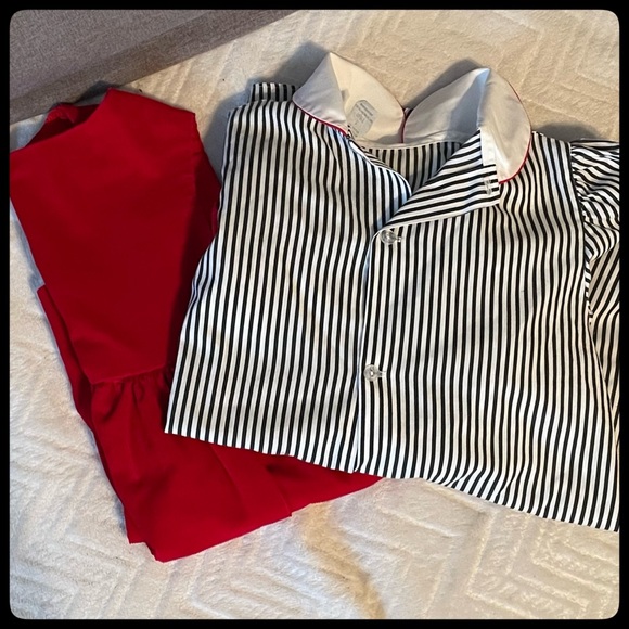 🆕 {Vintage} Corduroy Kitty Cat Christmas Holiday Dress Set - Picture 4 of 5